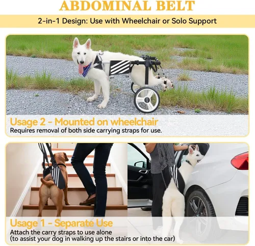 Vista 10 de Large Dog Wheelchair for Back Legs with Multi-Function Pet Lift, Wheelchair for Dogs Thickened, Adjustable Back Leg Dog Wheel Chair, Dosg Carts with