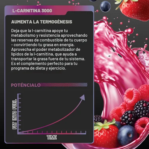 Vista 6 de Nutrex Research L-Carnitina 3000 (31 porciones, Berry Blast) Disparos líquidos, sin estimulantes Apoya la recuperación muscular para hombres