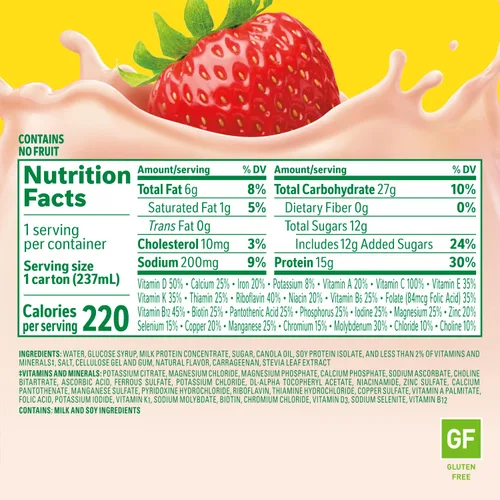 Vista 2 de Carnation Breakfast Essentials - Bebida nutricional con alto contenido de proteínas, fresa