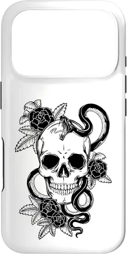 Vista 30 de Gothic Flower Skull Snake Roses Case for iPhone 16