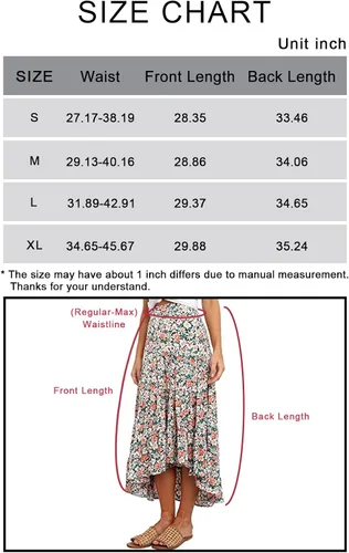Vista 6 de PRETTYGARDEN Womens A Line Maxi Skirt
