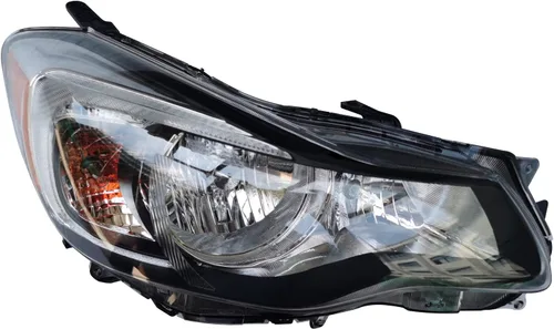 Vista 10 de CNCEST Par de faros delanteros halógenos, ajuste directo, carcasa cromada, lente transparente, para modelos Subaru Impreza 2015-2016, delantero