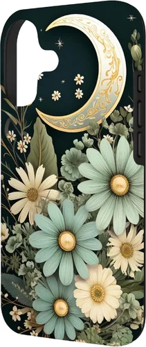 Vista 2 de Sage Green Wildflower Floral Moon Flower Botanical Case for iPhone 17