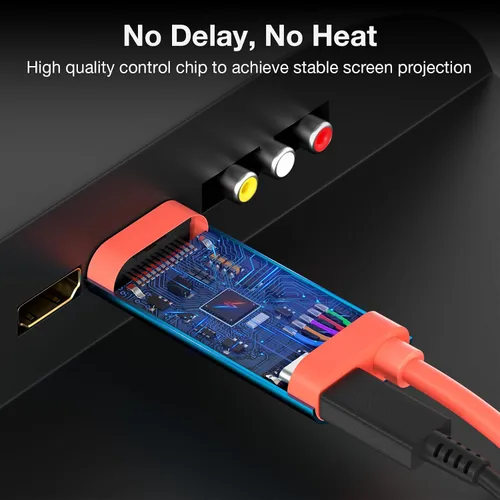 Vista 6 de QCEs Cable adaptador USB C a HDMI para iPhone 17 16 15 a TV/proyector, cable tipo C a HDMI de 6.6 pies con puerto de carga 4K30Hz para iPhone a