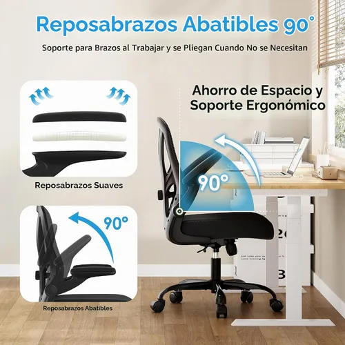 Vista 8 de Silla de oficina ergonómica para escritorio, silla de computadora