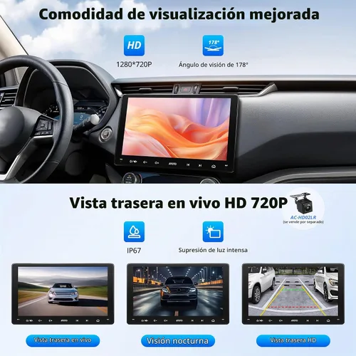 Vista 5 de ATOTO A6 PF Estéreo Android para automóvil, radio doble DIN, CarPlay inalámbrico y Android Auto inalámbrico, Mirror Link, seguimiento