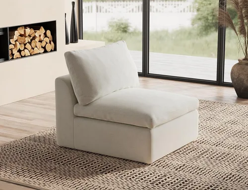 Vista 22 de ohllob Sofás seccionales Cloud de 110 pulgadas para sala de estar, sofá deshuesado en forma de L con otomana, sofá modular de 3 plazas, color negro