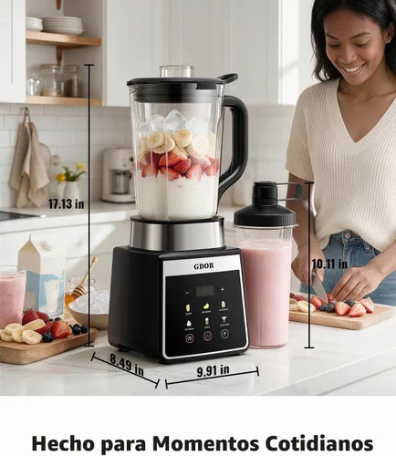 Vista 8 de GDOR Blender, Smoothie Blender 1300W Auto-Program Crush Ice