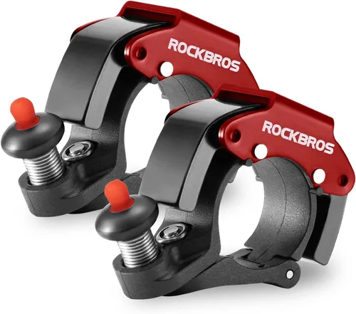 Vista 12 de ROCKBROS Campanas de bicicleta Campanas MTB ocultas Campanas de bicicleta para manillares de 22.2mm, más de 100dB, timbre de sonido claro y largo