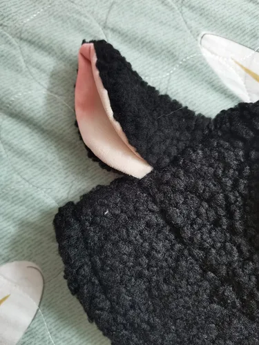 Vista 4 de Lolita - Gorro de lana de cordero con diseño de oveja bereber con forro polar divertido para pescador para invierno para mujeres y niñas