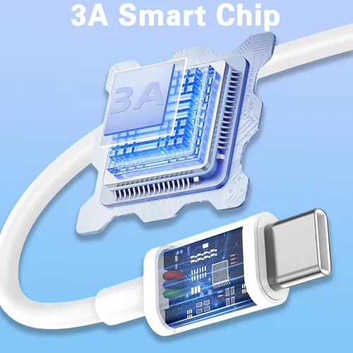 Vista 3 de 5 cables de carga rápida USB C a USB C, transferencia de datos【2x6.6ft+