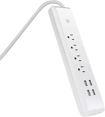 Vista 2 de Feit Electric Tira de alimentación inteligente, 4 tomas + 4 puertos USB, control de voz con Alexa y Google Assistant, control de aplicación