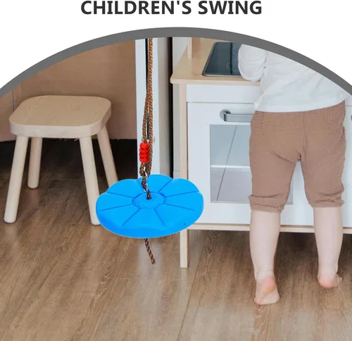 Vista 7 de Uonlytech Columpio octogonal de disco de pétalos para silla colgante de plástico al aire libre, fácil de limpiar, columpio de jardín S para todas