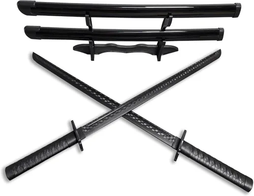 Vista 6 de Paquete de 2 espadas de polipropileno de alta dureza, katana de flexión de 90 grados, accesorio de Halloween, personaje de anime de plástico