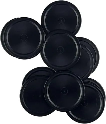 Vista 4 de Paquete de 12 discos de hockey de aire de 2.5 pulgadas para mesa de tamaño pequeño Negro