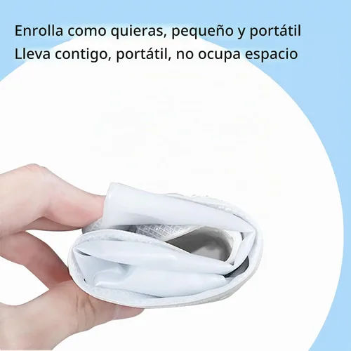 Vista 5 de Fundas impermeables para botas de lluvia, con control de arena, antideslizantes, suela de goma de PVC, reutilizables, botas de lluvia y nieve