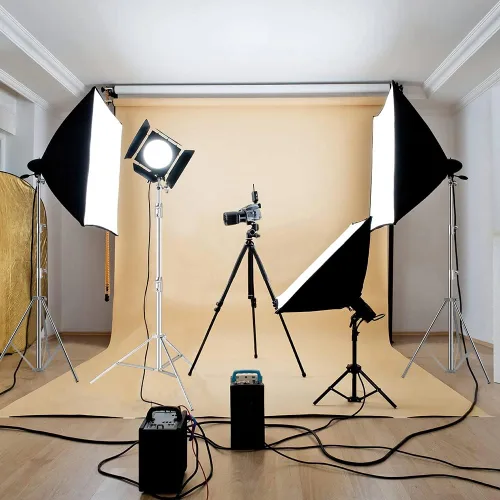 Vista 7 de Soporte de luz de trípode de fotografía de acero inoxidable resistente, 9.19 pies/2.8m trípode de iluminación de estudio para speedlight, luz