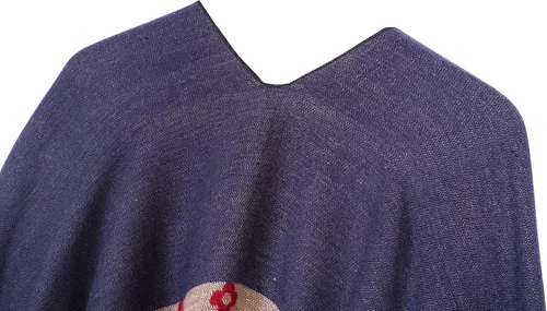 Vista 3 de Chales cálidos para mujer, cárdigan con frente abierto, estilo vintage, poncho