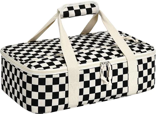 Vista 37 de Porta cacerolas aislado, porta ollas portátil para alimentos calientes o fríos, bolsa de lasaña para almuerzo para fiestas de comida, se adapta a
