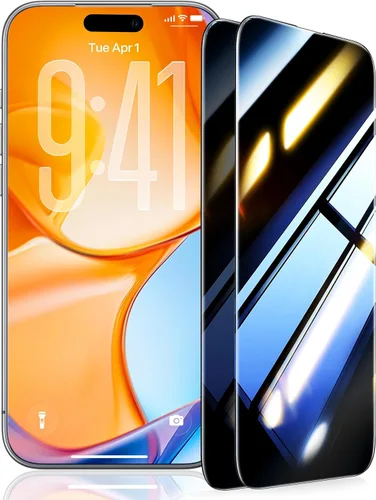 Vista 18 de UltraGlass Protector de pantalla de privacidad de vidrio 9H+ para iPhone 15 Pro Max [armadura de privacidad invisible], protector de pantalla S24