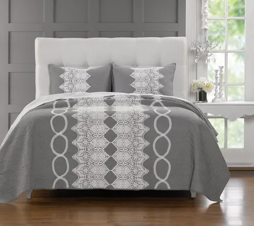 Vista 11 de Greenland Home Colección de edredón 100% algodón, prelavado, juego de edredón reversible, 2 piezas, individual/XL, Bliss