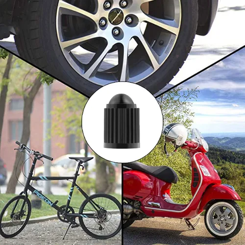 Vista 8 de 4 tapas de presión de neumáticos y 200 tapas de vástago de válvula de neumático de 32 PSI 2.2 bar TPMS Sensor de presión de neumáticos Tapones