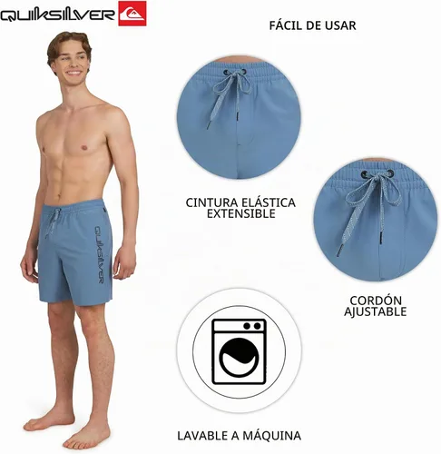 Vista 5 de Quiksilver Traje de Baño para Hombre Encaje Regular Cómodo y Elástico (S-XXL)