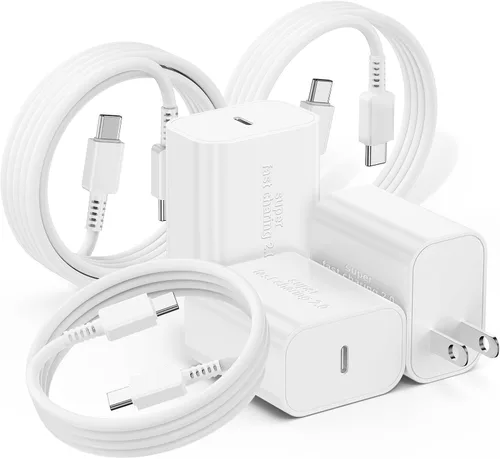 Vista 9 de Cargador rápido USBC de 20 W para iPhone 17 16 15 y cable de carga de 6/6/10 pies