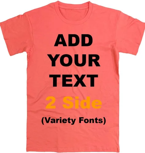 Vista 15 de Circular - Camisetas personalizadas en la parte delantera y trasera para añadir tu texto, ultra suaves, para hombres y mujeres, camiseta de algodón
