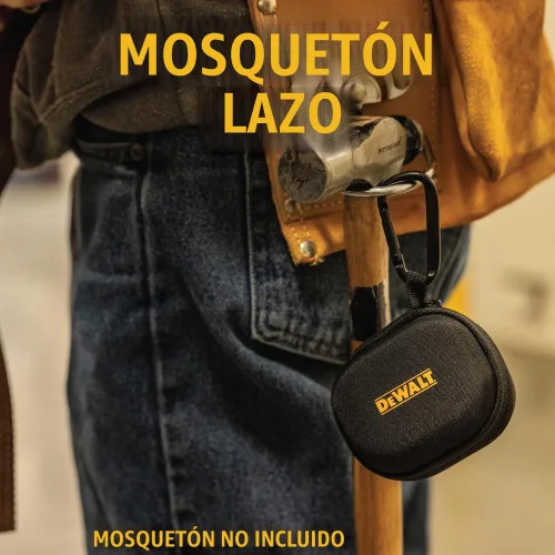 Vista 9 de DEWALT Funda protectora resistente para auriculares TWS y altavoz portátil, compacta y ligera con funda de auriculares EVA, carcasa dura, a prueba