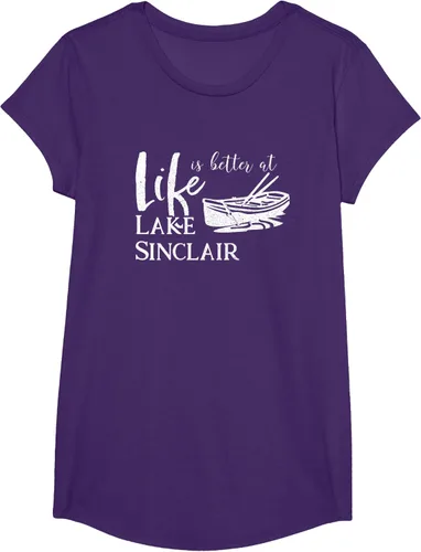 Vista 17 de Life is Better at Lake Sinclair Georgia Camiseta Negro