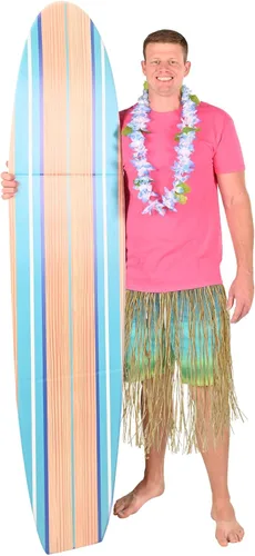 Vista 6 de Falda de rafia para hula, talla King, natural, accesorio de fiesta, 1 unidadpaquete
