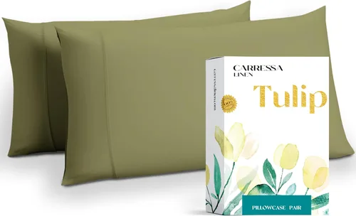Vista 47 de Carressa Linen - Juego de sábanas individuales 100% algodón egipcio - Juego de sábanas individuales de 800 hilos de algodón egipcio