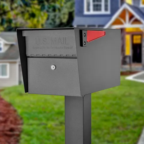 Vista 2 de Administrador de correo, buzón de seguridad de bloqueo Mail Boss 7506, 7505 Patented anti-pry lock, accepts small packages, compact galvanized