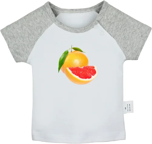 Vista 7 de Camiseta con estampado de pomelo de frutas, camisetas de bebé para bebés, camisetas de manga corta para recién nacidos, camiseta gráfica para niños