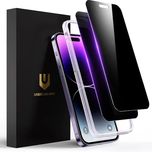 Vista 29 de UNBREAKcable Paquete de 2 protectores de pantalla de privacidad para iPhone 11 Pro Max/Xs Max, vidrio templado inastillable