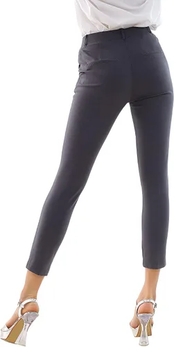 Vista 4 de Marycrafts - Pantalones de vestir elásticos para mujer, para trabajo, negocios o hacer yoga, fáciles de poner