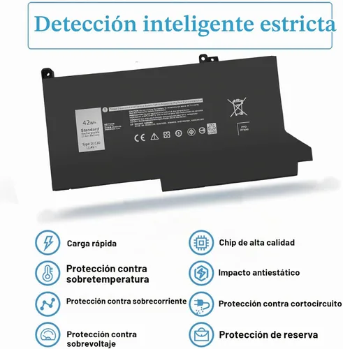 Vista 4 de Reemplazo de batería DJ1J0 de 42 Wh para Dell Latitude 7280 7290 E7280 E7290