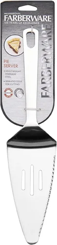 Vista 5 de Farberware Profesional Servidor de Tartas/Cuchillo para Pasteles de Acero Inoxidable - Juego de 2 Servidor de Postres de Borde Dentado de 11