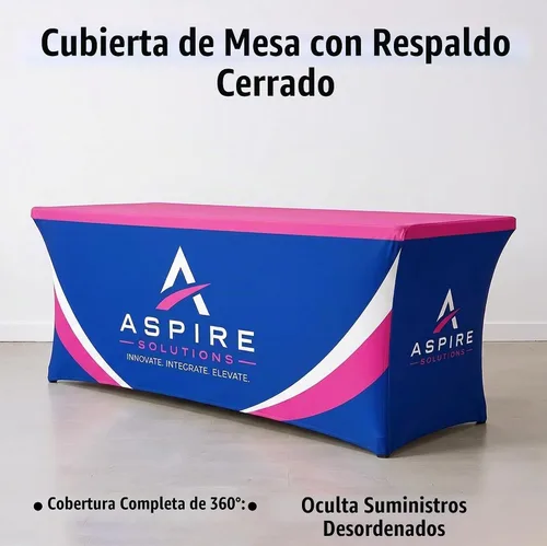 Vista 7 de UV Centre - Mantel con logotipo personalizado, mantel de elastano personalizado con tu diseño, imagen, logotipo y texto, mantel elástico ajustable