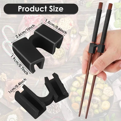 Vista 2 de 5 palillos reutilizables para entrenamiento, palillos y bisagras, palillos de entrenamiento para adultos, principiantes, entrenadores o estudiantes