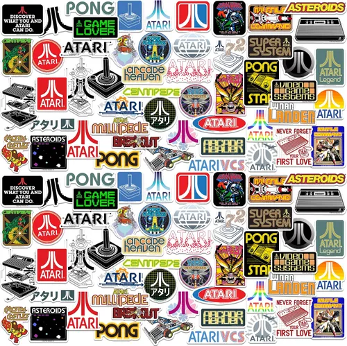 Vista 7 de Atari Games - 50 calcomanías de vinilo L de lujo, tableta