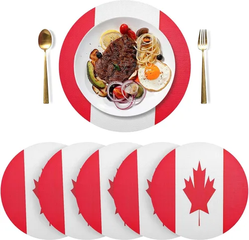 Vista 13 de Agender Pride Flag Round Placemats 15 Inch Seasonal Table Mats Decorative Table Mats for Home Kitchen Holiday Decoration