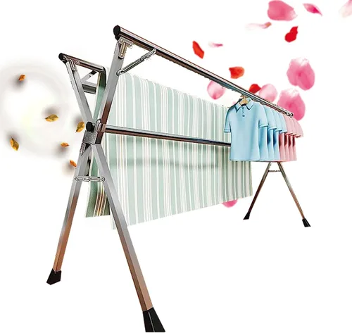 Vista 2 de Clothes Drying Racks for Laundry Outdoor, Laundry Drying Rack Foldable, Garment Rack Heavy Duty, Laundry Stand Organizer, Stainless Steel Laundry