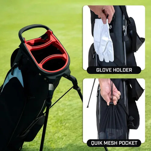 Vista 3 de Izzo Quick 9 - Bolsa de soporte de golf