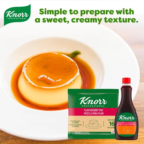 Vista 5 de Knorr Professional - Paquetes de mezcla de postre de flan de caramelo y crema, 8 onzas, paquete de 6 0.00 oz de grasa trans, vegetariano, 96