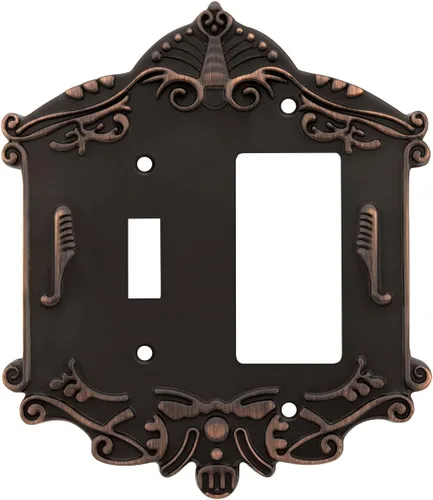 Vista 48 de Nostalgic Placa de cubierta de interruptor de luz victoriana de almacén