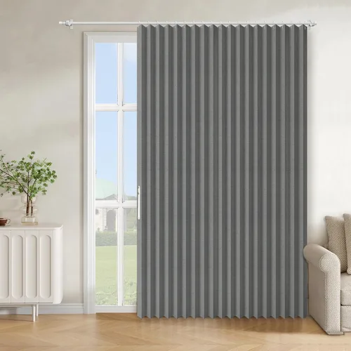 Vista 88 de AJAZZ Cortina de puerta magnética 100% opaca de acordeón para armario, cortina invisible para puerta interior de dormitorio, sala de estar, pasillo