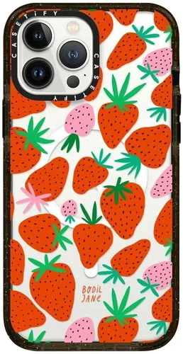 Vista 232 de CASETiFY Impact - Funda para iPhone 13 [protección contra caídas de 6.6 pies/compatible con Magsafe] Black Kingsnake, color negro transparente