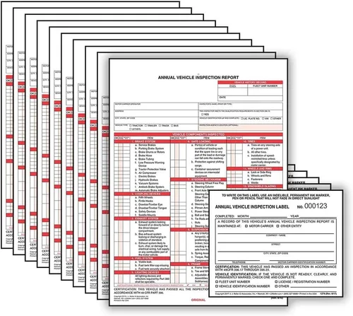 Vista 10 de Formulario y etiqueta del informe anual de inspección de vehículos de J. J